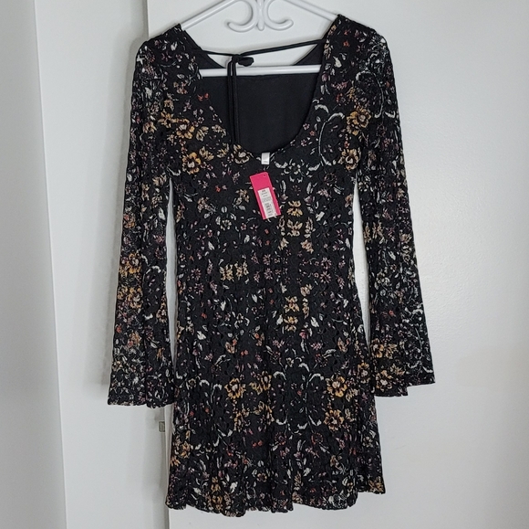 Xhilaration long sleeve lace mini dress - Picture 7 of 12